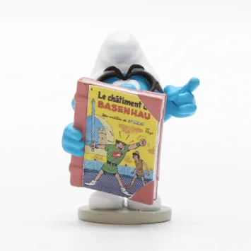 De Smurfen met een stripboeken kist